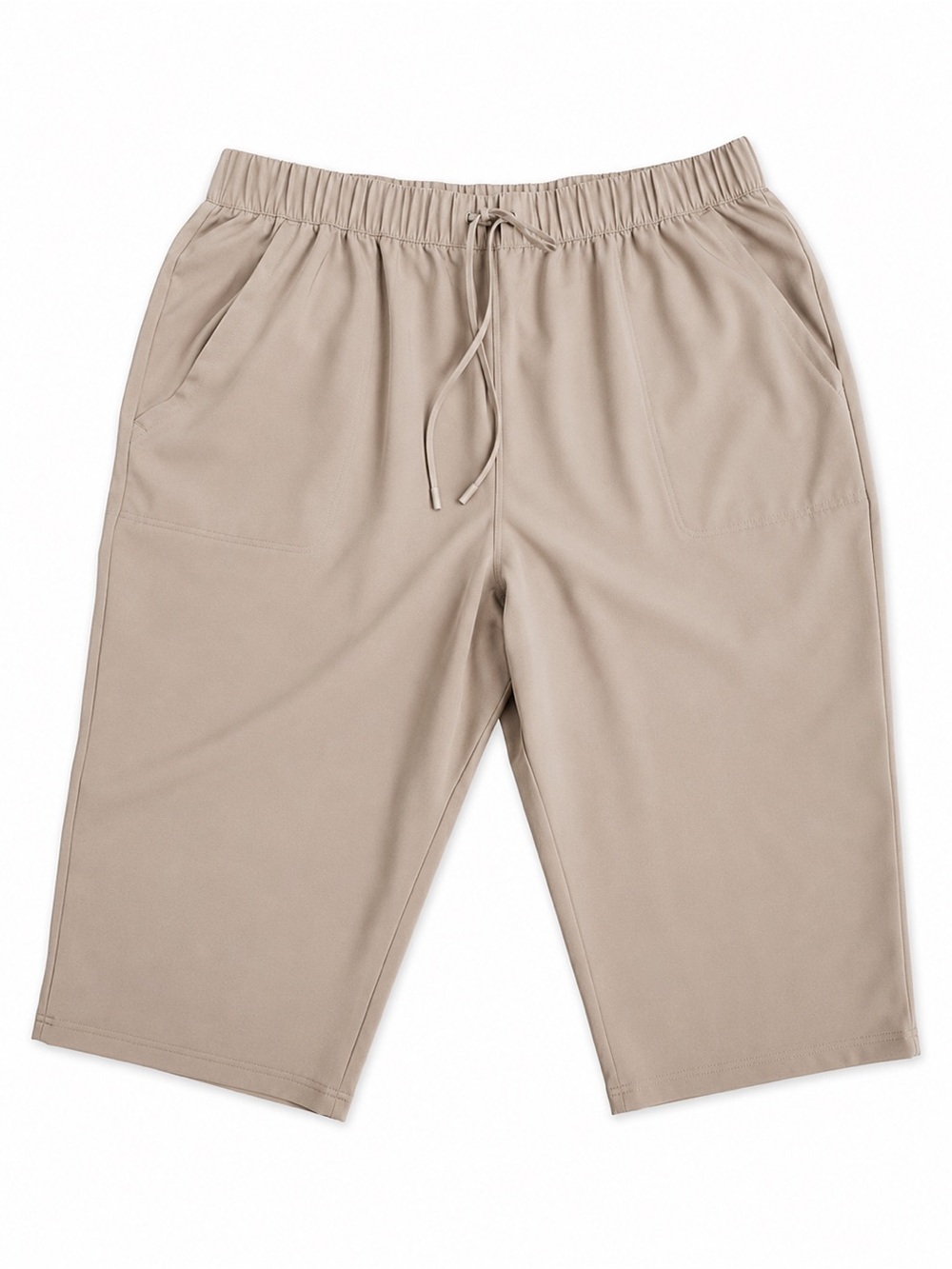 HYBA | Neutral Taupe Drawstring Capri Pants